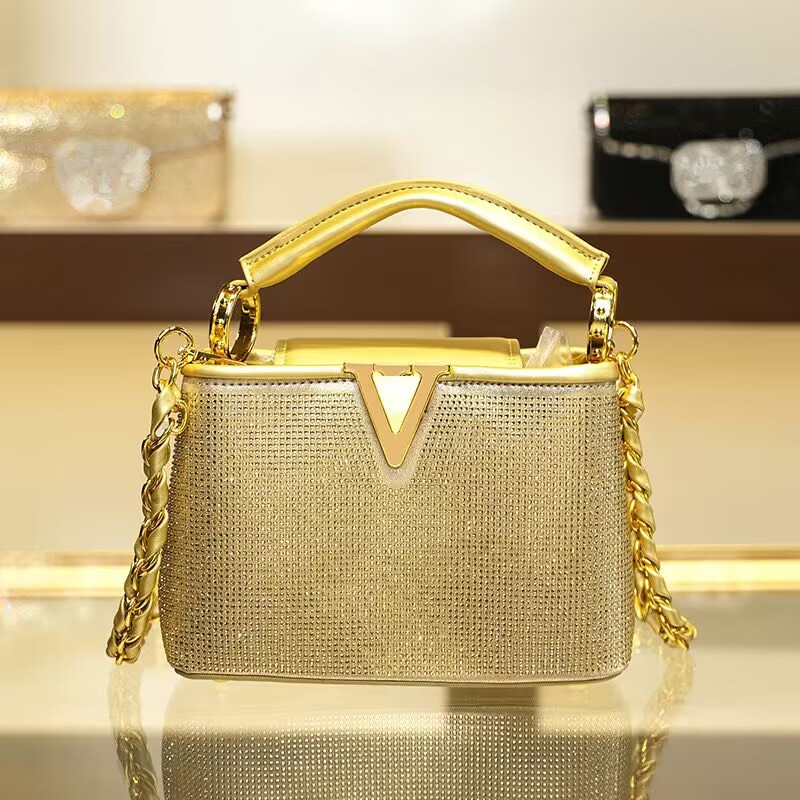 Luxury Bags Lv - 2025 luxo diamantes grande capacidade bolsa