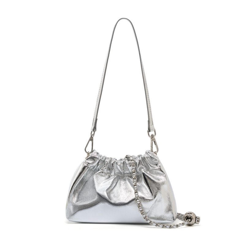 Luxury Bags Sales - Bolsa Transversal Feminina Pequena Dourada em