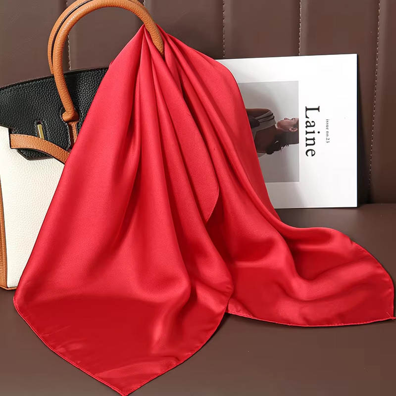 Luxo cor sólida lenço quadrado - Luxury Bags China avaliação e preço
