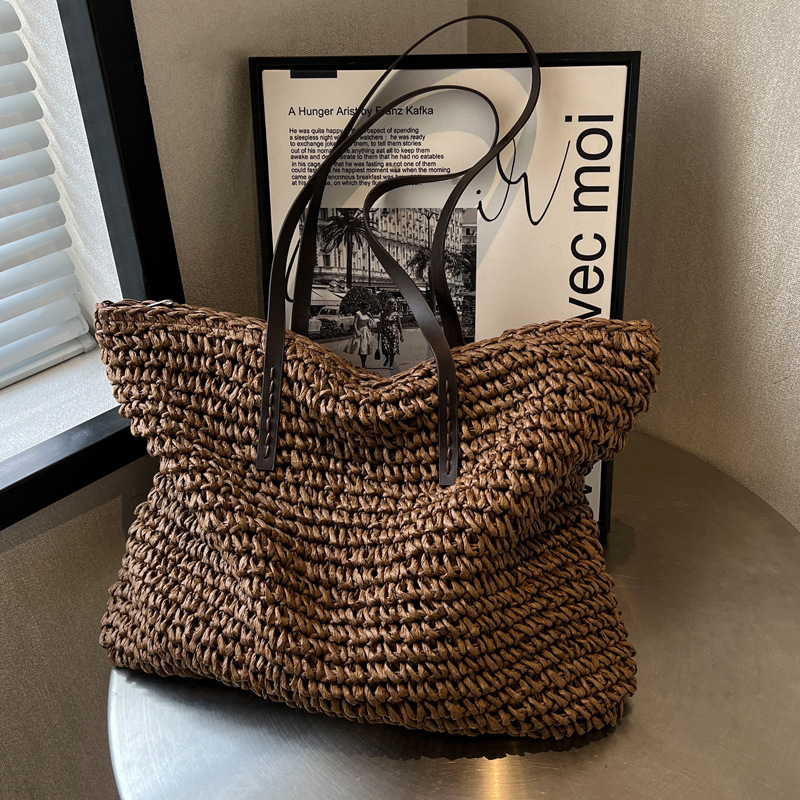 Palha tecido tote sacos casual - Luxury Bags Store avaliação e preço
