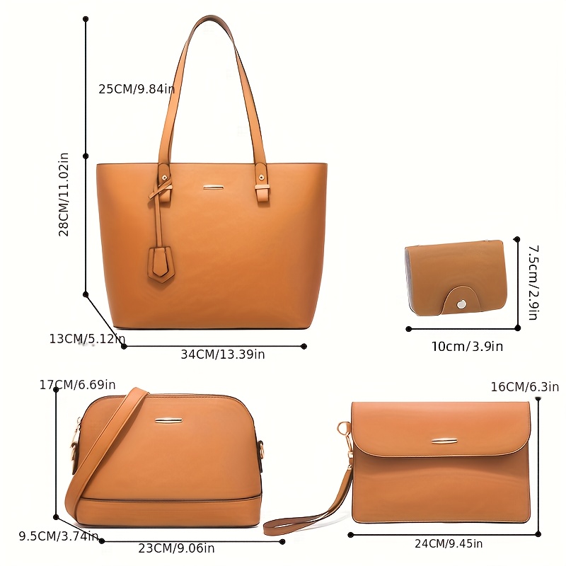 4 pçs moda feminina conjuntos  - Shoulder Bag Slouchy avaliação e preço
